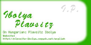 ibolya plavsitz business card